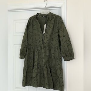 Zara Olive Green Zara (NWT) Dress